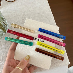 Fashion Solid Color Vintage Hair Clips for Girls Trendy Minimalistic Alligators for Women Lady Hair Accessories Stylish Elegant