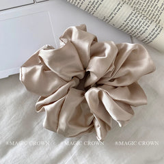 Modern Elegant Women's Hair Ties Soft High Elastic Stock Scrunchies for Daily Office Use Fashion Solid-Color Accessory Sweet