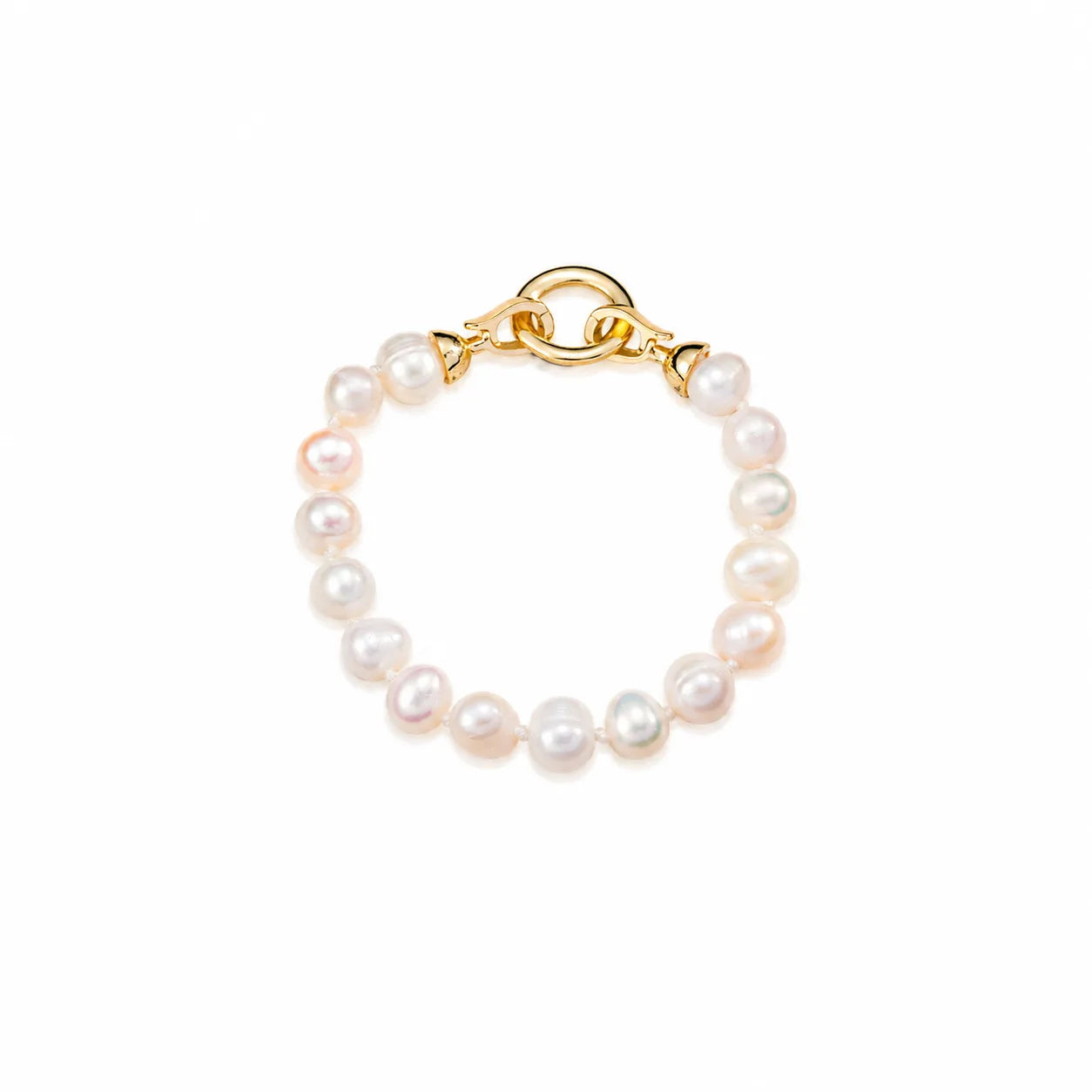 Fashion Baroque Freshwater Pearl Bracelets for Girls Elegant 18K Gold Flower Jewelry for Women Ladies Wholesale Bulk Luxury