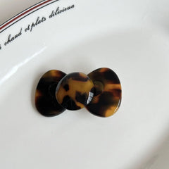 2025 Hot Sale Women's Small Snap Hairpins Elegant White Solid Color Bowknot Shape Chic Fashion Wholesale Stock Acetate