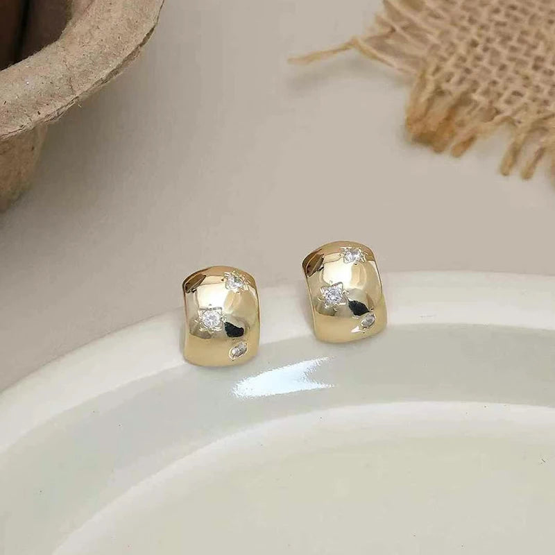 Women Hot Sale Mini Clip-on Hoop Earring Fashion Glamorous Latest Affordable High Quality Wholesale Jewelry Accessory for Daily