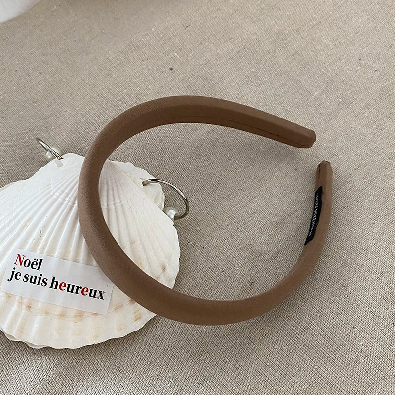 Women Blue Brown Wide Headbands Fashion Elegant Vintage High Quality in Store Hairbands Accessories for Female Daily Causal Use