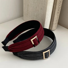 Fashion Solid Color Trendy Simple Wide Head Band for Girls Elegant Stylish Hair Band for Women Ladies Hair Accessories Chic