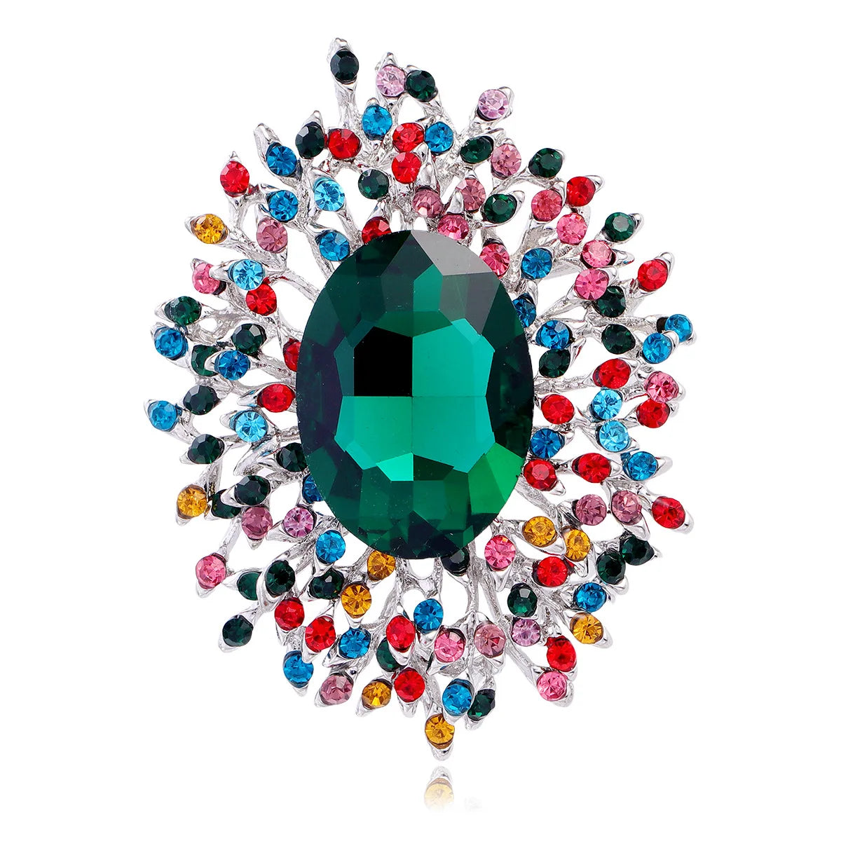 Fashion Glitter Rhinestone Vintage Luxury Brooches for Girls Sweet Elegant Pins Jewelry for Women Ladies Accessories Hot Sale