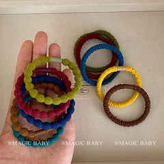Fashion Solid Color High Elastic Hair Ties for Baby Girls Sweet Cute Scrunchies for Kids Children Hair Accessories in Stock