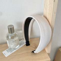 Hot Sale Large Wide Letter Stripe Headbands French Vintage Elegant Lightweight in Stock Hairbands Accessories for Women Daily