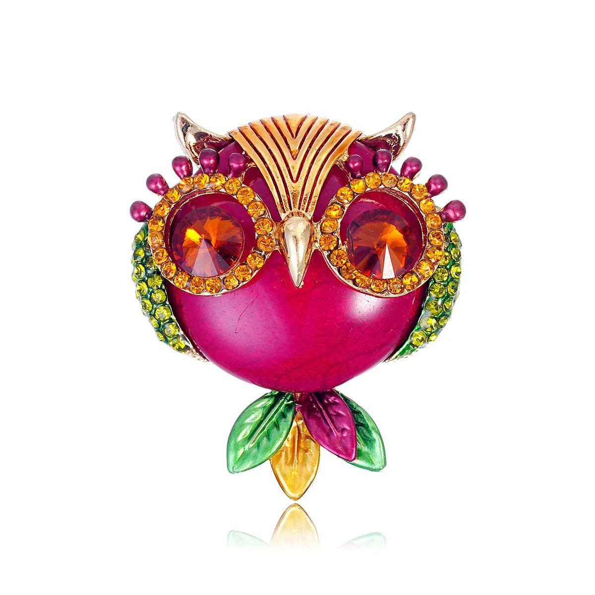 Fashion Glitter Birds Owl Sweet Sparking Brooches for Girls Animals Charms Stylish Pins Jewelry for Women Ladies Accessories
