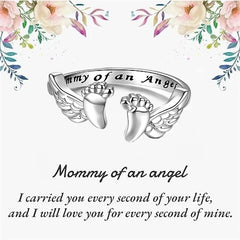 Europe and America Hotseller Rings for Moms Copper Sweet Warm Elegant Design Ring Baby Footprint Fashion Accessories Wholesale
