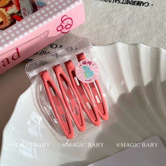 Simple Minimalistic Solid Candy Color Hair Clips for Baby Girls Cute Sweet Kawaii Snap Clips for Kids Children Hair Accessories
