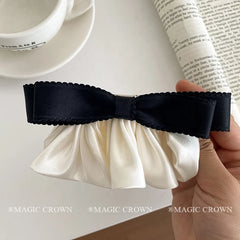 Elegant Simple Solid Color Bowknot Hair Snap Clips Chic Classic Alloy Hair Accessories for Girls and Women for Party Occasions