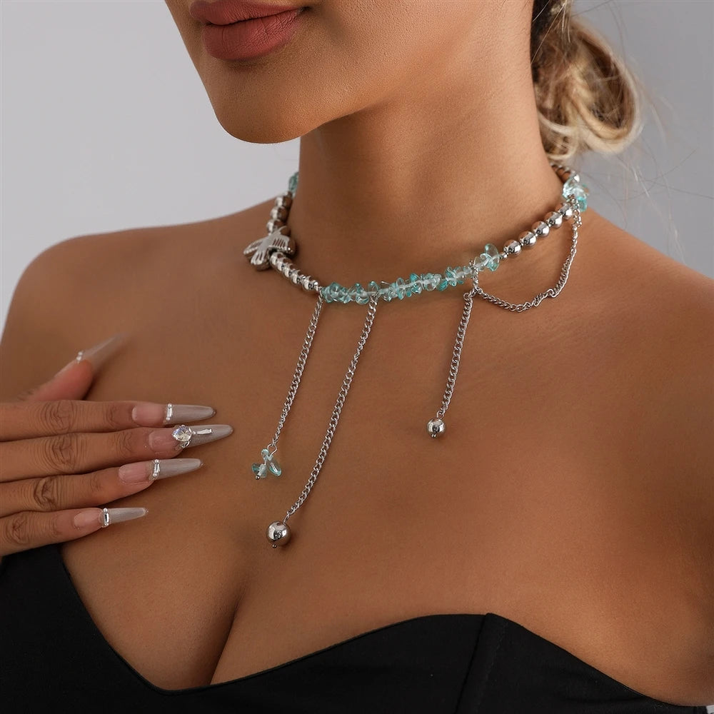 Fashion Link Animals Birds Beads Necklaces for Girls Trendy Stylish Sweet Glamorous Jewelry for Women Ladies Accessories Chic