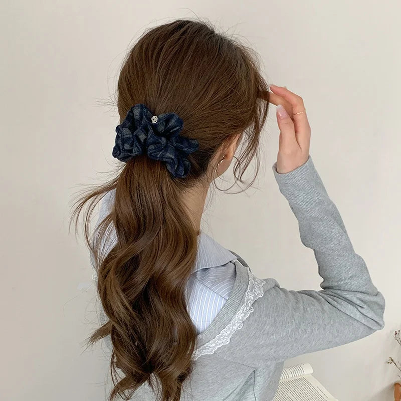 Fashion Simple Minimalistic PU Scrunchies for Girls Sweet Elegant Hair Ties for Women Ladies Hair Accessories Chinese Supplier