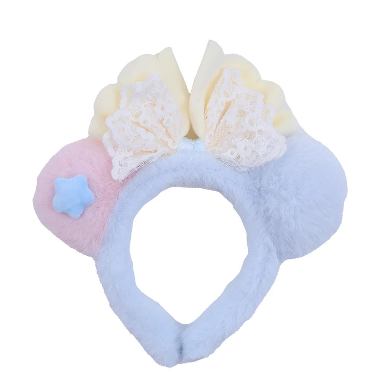 Animals Bear Bowknot Fluffy Cartoon Head Band for Baby Girls Cartoon Lovely Hair Band for Kids Child Hair Accessories in Stock