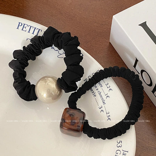 Classic High Elastic Elegant Simple Scunchies for Girls Fashion Minimalistic Stylish Hair Ties for Women Ladies Hair Accessories