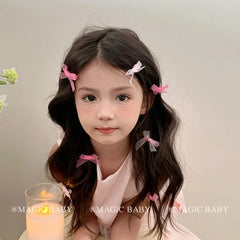 Classic Simple Solid Color Bowknot Hair Clips for Baby Girls Cute Sweet Fashion Alligators for Kids Children Hair Accessories