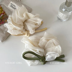 2025 Hot Sale Elegant Scunchies Solid Color Ribbon Bowknot Hair Ties for Women & Girls Classic Fashion & Sweet Style Accessory