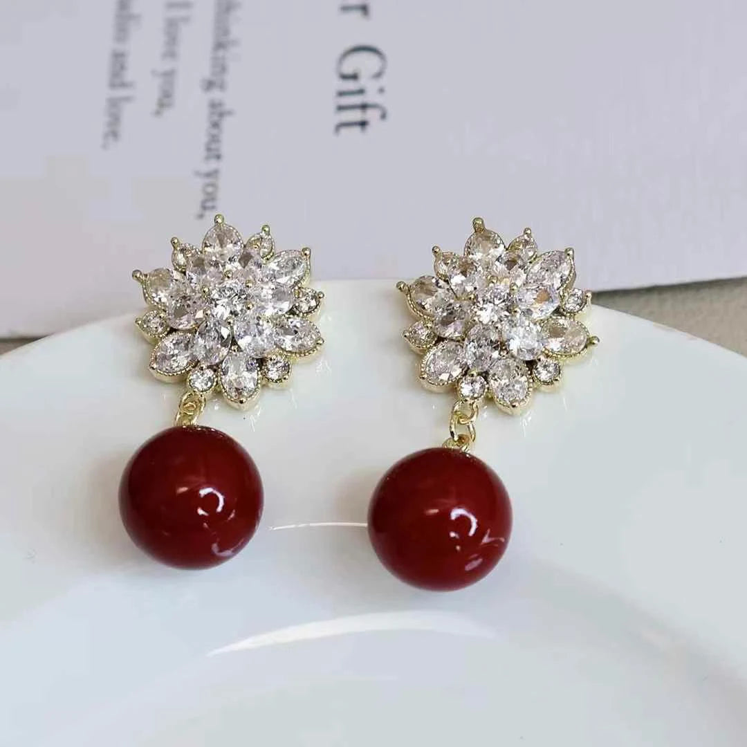 Luxury Glitter Butterfly Sweet Bowknot Drop Earrings for Girls Cute Trendy Stylish Jewelry for Women Lady Accessories Wholesale