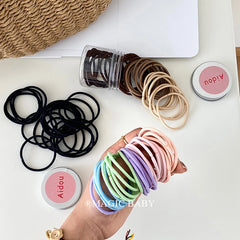 Solid Color Simple Minimalistic Scrunchies for Baby Girls Fashion Trendy Hair Ties for Kids Children Hair Accessories in Stock