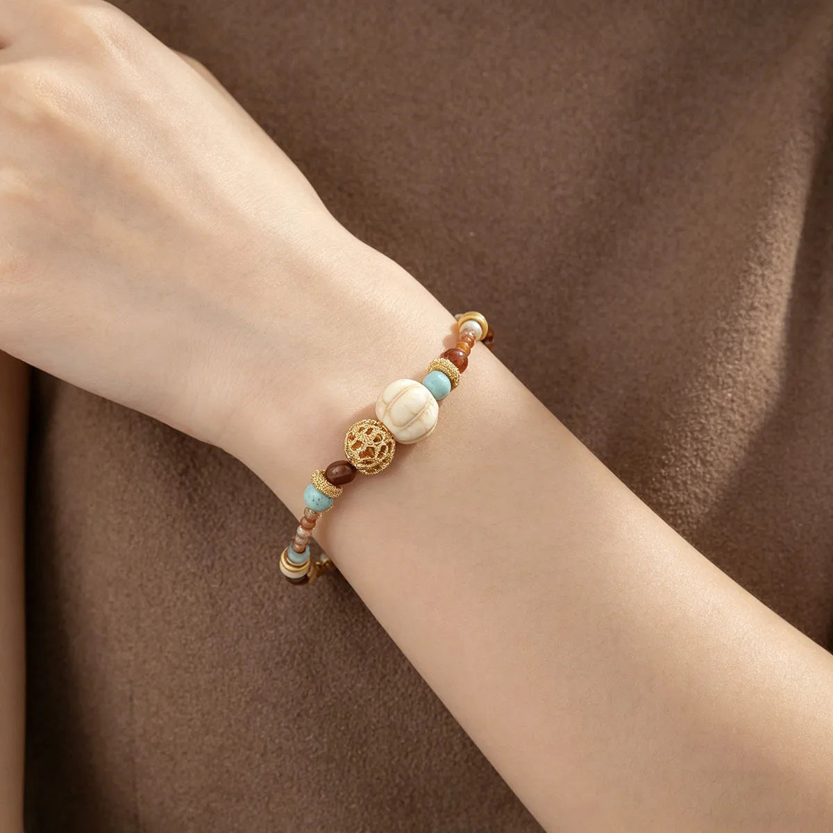 Fashion Turquoise Tiger Eye Stone Beads Boho Bracelets for Girls Trendy Stylish Jewelry for Women Ladies Wholesale Low MOQ