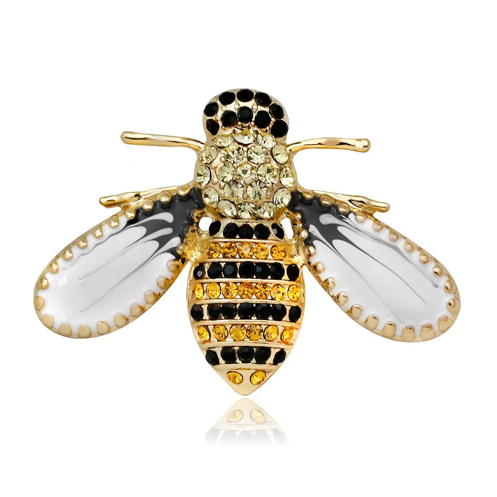 Fashion Glitter Animals Bees Sweet Brooches for Girls Elegant Stylish Pins Jewelry for Women Ladies Accessories New Design