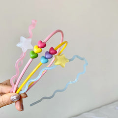 Sweet Cute Fashion Simple Star Heart Shaped Head Band for Baby Girls Kawaii Fashion Hair Band for Kids Children Hair Accessories