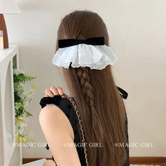 Classic Bowknot Sweet French Style Hair Clips for Girls Fashion Elegant Graceful Barrettes for Women Ladies Hair Accessories