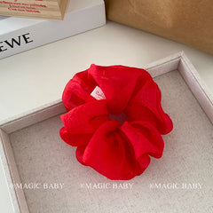 Girly Aesthetic Cherry Bowknot Grid Red Hair Ties Alligator Clips Headband Sweet Fashion in Stock Hair Accessories Set for Kids