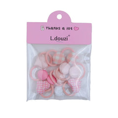 Mini Sweet Cute Dot Star Heart Scrunchies for Baby Girls Fashion Durable Kawaii Hair Ties for Kids Children Hair Accessories