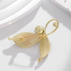 Fashion Glitter Rhinestone Sparking Imitation Pearl Brooches for Girls Elegant Sweet Pins Jewelry for Women Ladies Accessories