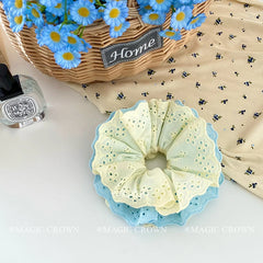 2025 Summer Hot Sale Color-blocked Flower Hair Tie for Girls Stylish Fabric Durable Scrunchies for Women Ladies Hair Accessories