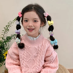 Cute Sweet Animals Bowknot Scrunchies Kawaii Classic Hair Ties for Baby Girls Kids and Teens Hair Accessories Stock