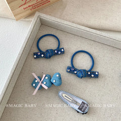 Fashion Denim Bowknot Star Heart Cartoon Head Band for Baby Girls Cute Sweet Graceful Hair Band for Kids Child Hair Accessories