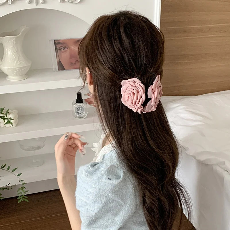 Women Hot Sale High Quality Lightweight Flowers Hair Claws Fashion Elegant Customized Grips Accessories for Holiday Causal Daily