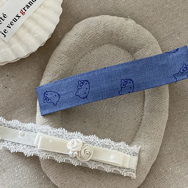 Women Blue White Print alligator Clips Fashion Elegant Simple Lightweight in Store Hairpins Accessories for Female Causal Daily