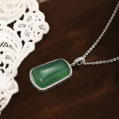 Fashion Vintage Chinese Style Jade Luxury Pendant Necklaces for Girls Elegant Jewelry for Women Ladies Wholesale Bulk Low MOQ