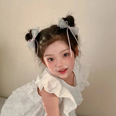 Classic Simple Minimalistic Bowknot Scrunchies for Baby Girls High Elastic Sweet Cute Hair Ties for Kids Child Hair Accessories