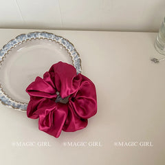Solid Color Lustrous Chic Scrunchies for Girls Fashion Classic Hair Ties for Women Ladies Hair Accessories in Stock Decoratives
