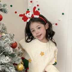 2025 Christmas Chriden Headband Cute Festival Head Band Santa Claus Decorate Wholesales Girls Kids's Christmas Hair Accessories