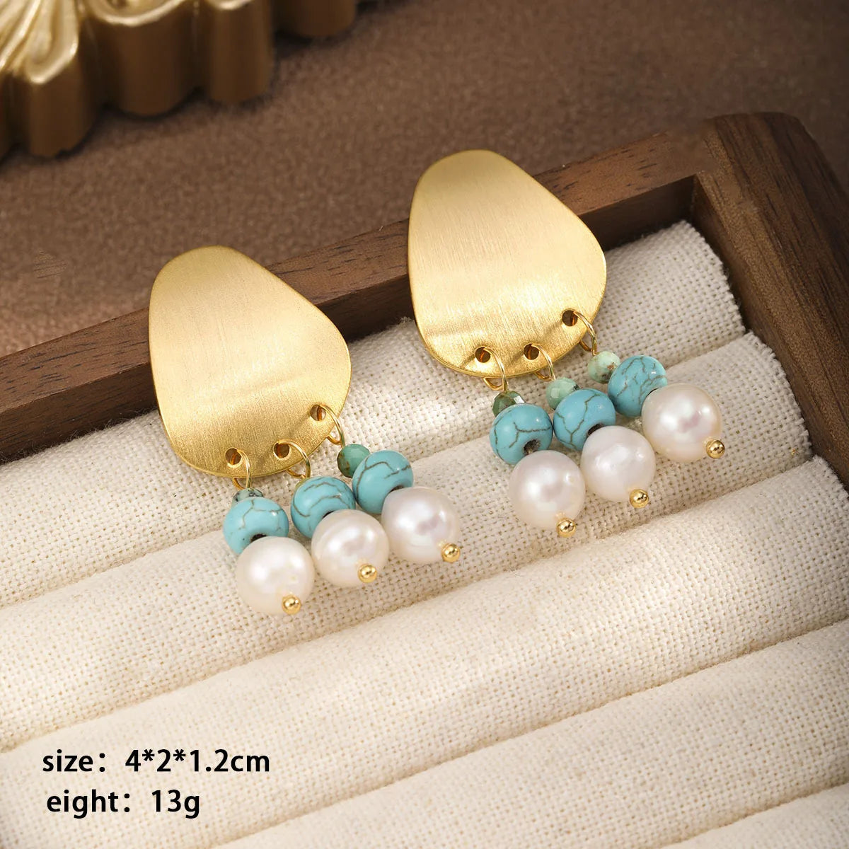 Fashion Trendy Elegany Pearl Drop Earrings for Girls Chinese Style Copper 18K Glod Plated Jewelry for Women Ladies Wholesale