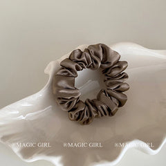 2025 Hot Sale Solid Color Fabric High Elastic Scrunchies Fashion Elegant Classic in Stock Hair Ties Accessories for Women Daily