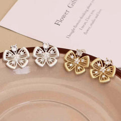 Female Butterfly Bow New Design Small Stud Earring Fashion Elegant Graceful Bulk Order Jewelry Accessories for Women Daily Use
