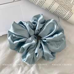 Modern Elegant Women's Hair Ties Soft High Elastic Stock Scrunchies for Daily Office Use Fashion Solid-Color Accessory Sweet