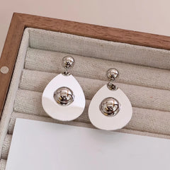 Fashion Sweet Elegant Simple Minimalistic Drop Earrings for Girls Classic Charms Refined Jewelry for Women Ladies Accessories