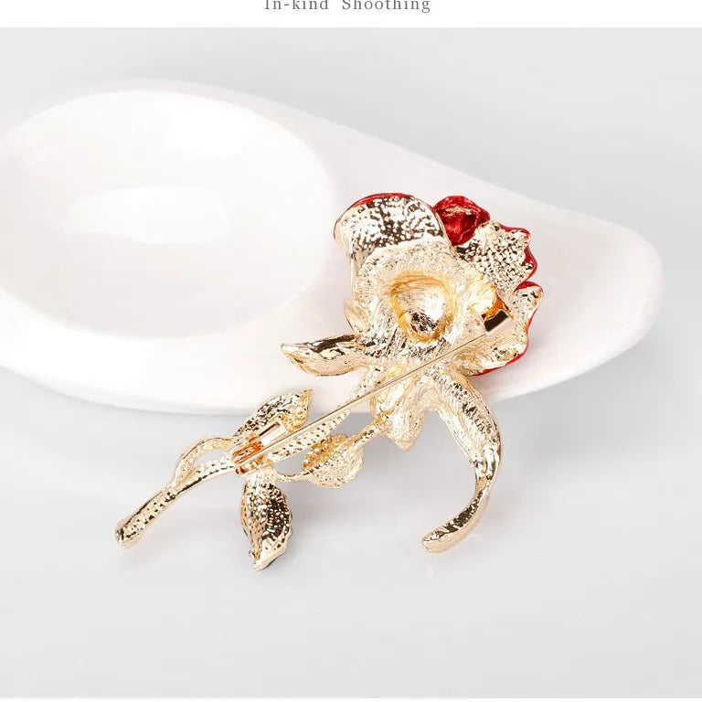 Fashion Elegant Sweet Flowers Floral Brooches for Girls Stylish Trendy Glamorous Pins Jewelry for Women Ladies Accessories