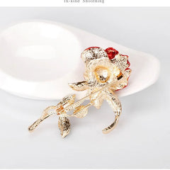 Fashion Elegant Sweet Flowers Floral Brooches for Girls Stylish Trendy Glamorous Pins Jewelry for Women Ladies Accessories