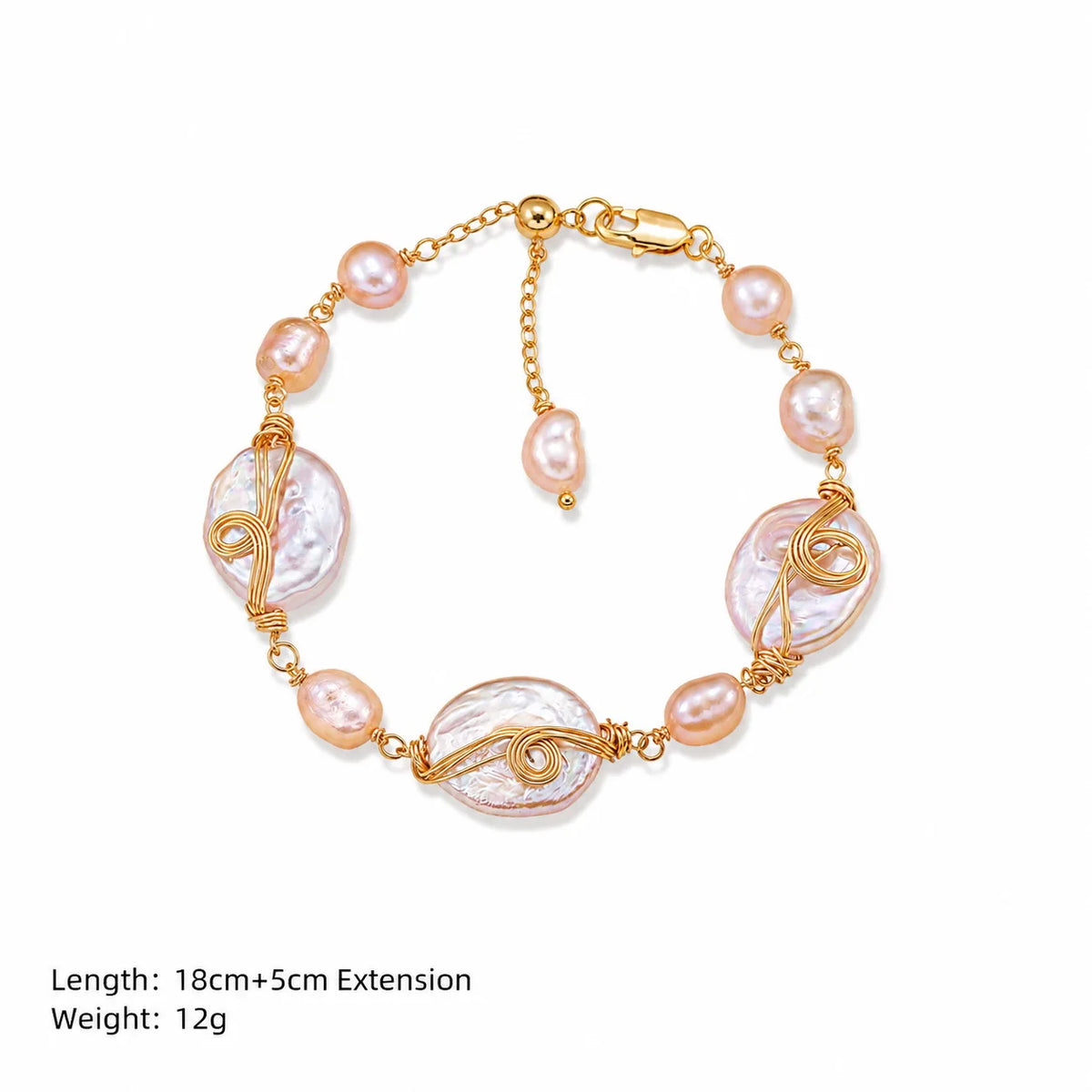 Fashion Baroque Pearl Freshwater Pearl 18K Gold Plated Jewelry Sets for Girls Elegant Bracelets Necklaces for Women Ladies