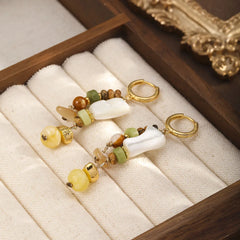 Fashion Natural Stone Shell Boho Drop Earrings for Girls Trendy Sweet Jewelry for Women Ladies Wholesale China Manufacturer