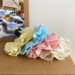 Girly Aesthetic Solid Color Double Duty Hair Claw Clips Scrunchies Sweet Fashion in Stock Hair Ties Hairpins Accessories for Kid