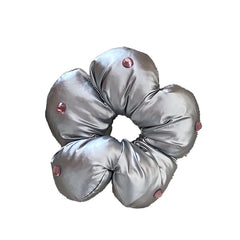 Minimalistic Flower Bowknot Scrunchies for Baby Girls Chic Trendy Chic Hair Ties for Kids Sweet Style Hair Accessories