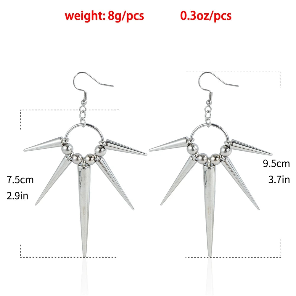 Fashion Simple Punk Spicy Minimalistic Drop Earrings for Girls Glamorous Charms Trendy Jewelry for Women Ladies Accessories
